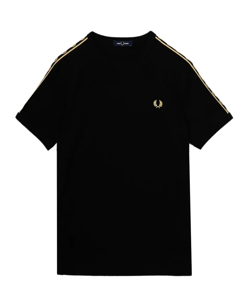 Fred Perry T-Shirt mit Logo-Streifen - Schwarz Schwarz