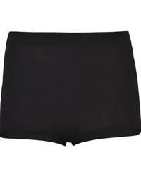 Prada Gerippte Shorts aus Seide Schwarz