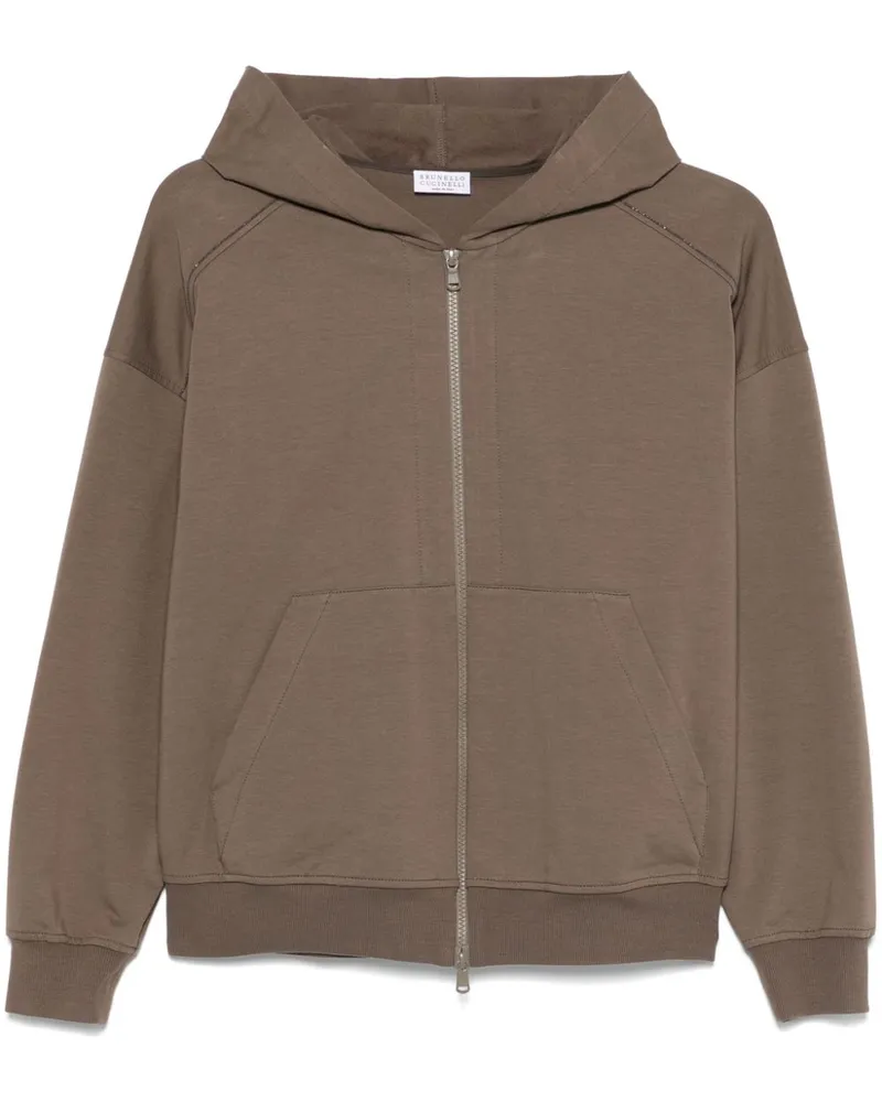 Brunello Cucinelli Hoodie mit Monili-Detail - Braun Braun