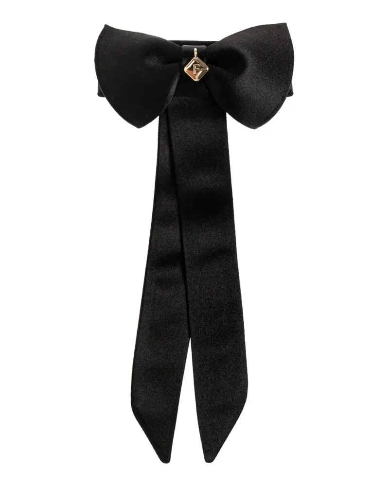 Ferragamo Haarspange mit Logo-Anhänger - Schwarz Schwarz