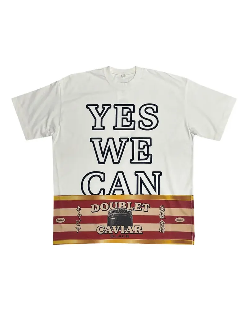 Doublet T-Shirt mit Streifen - Weiß Weiß