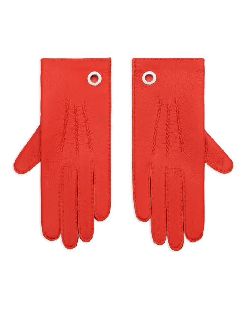 AMI Paris Handschuhe aus gekörntem Leder - Rot Rot