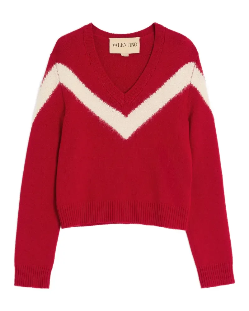 Valentino Garavani Pullover mit V-Ausschnitt - Rot Rot