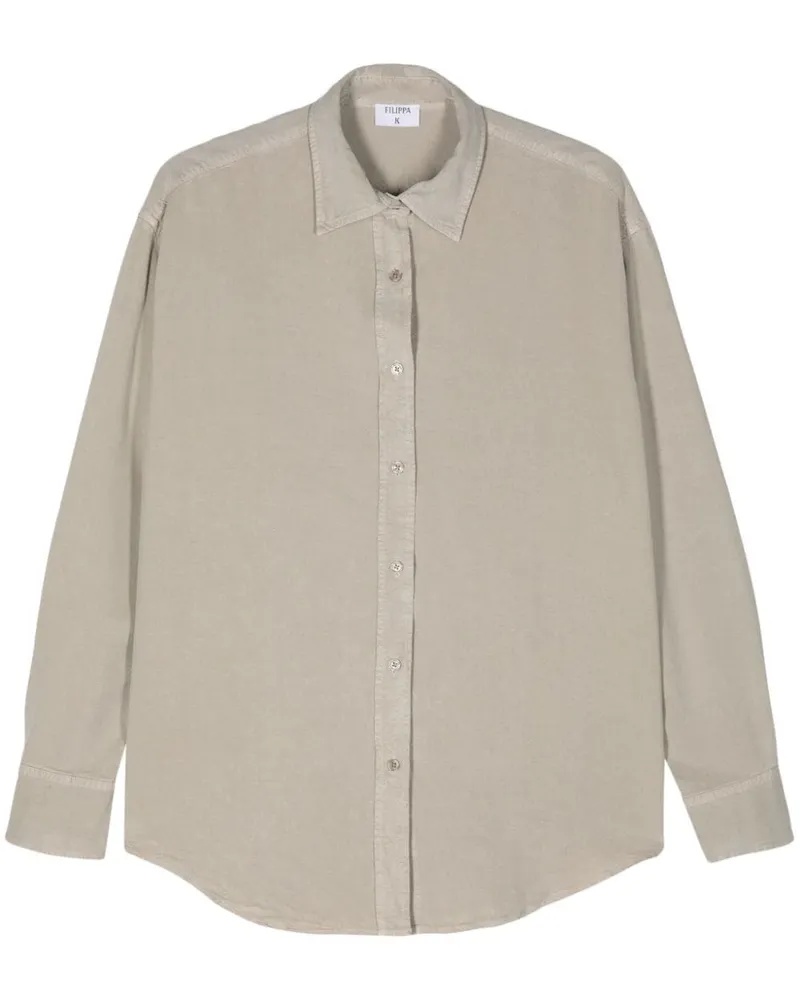 Filippa K Twill-Hemd - Grau Grau