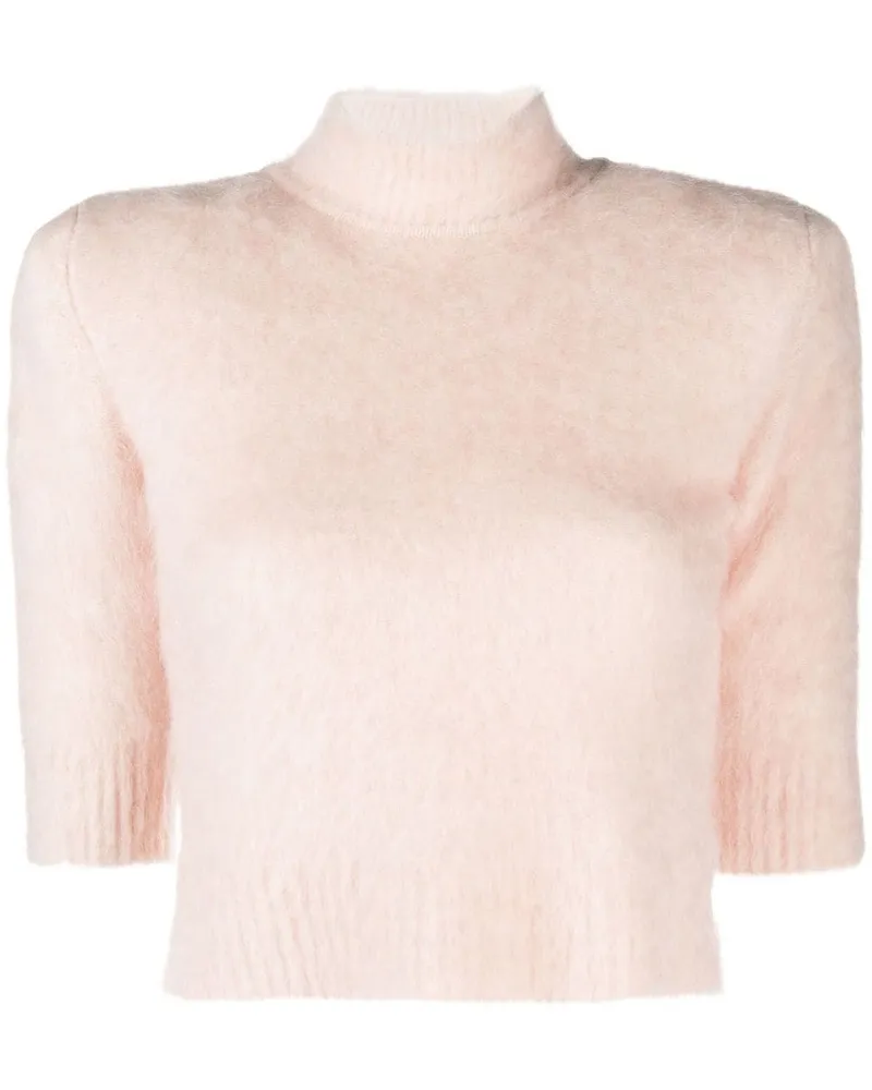 SPORTMAX Cropped-Pullover mit Stehkragen Rosa