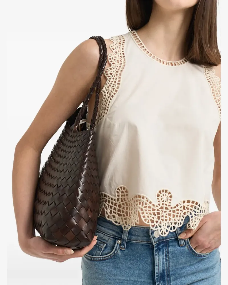 forte_forte crochet-trim top - Nude Nude