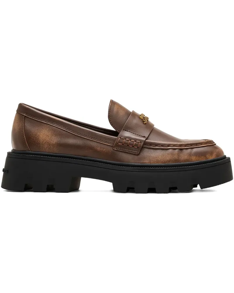 Marc Jacobs Loafer mit Logo-Schild - Braun Braun