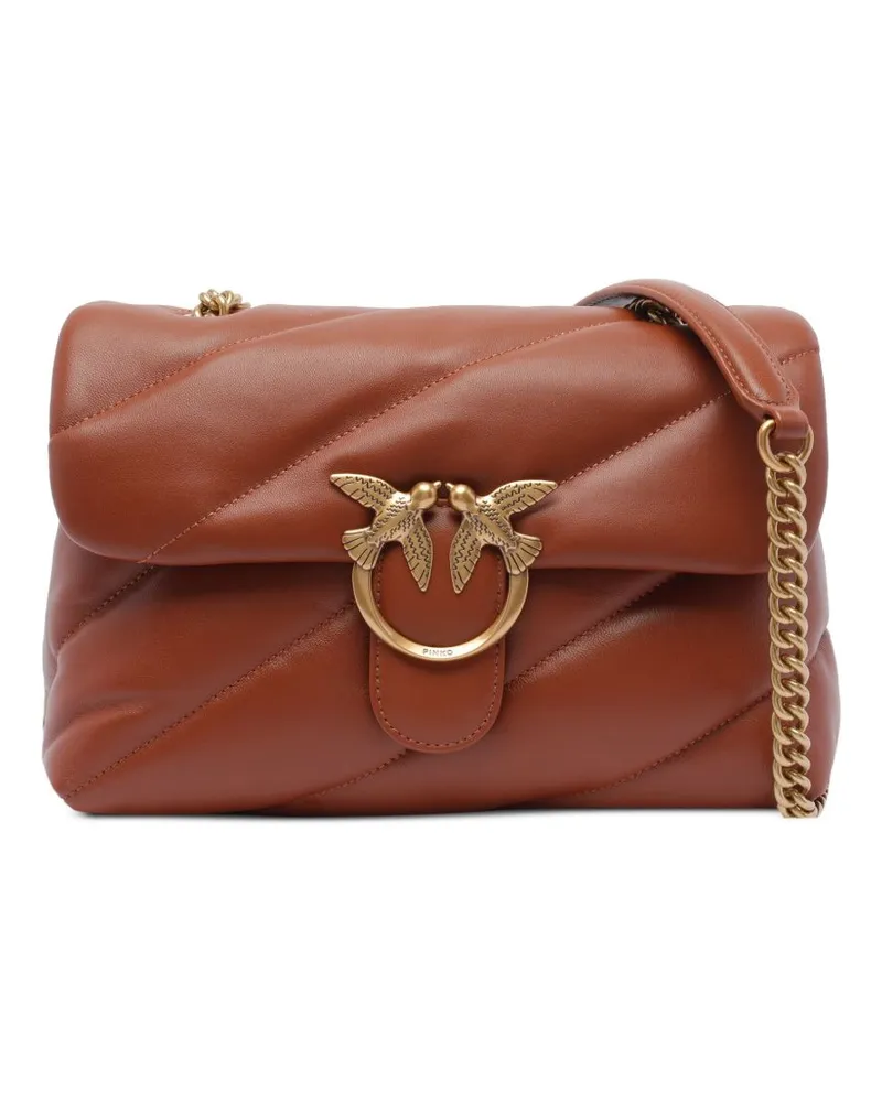 Pinko Classic Love Schultertasche - Braun Braun
