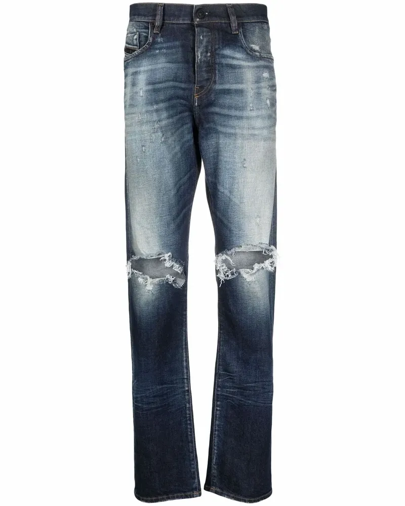 Diesel Gerade Viker Distressed-Jeans - Blau Blau