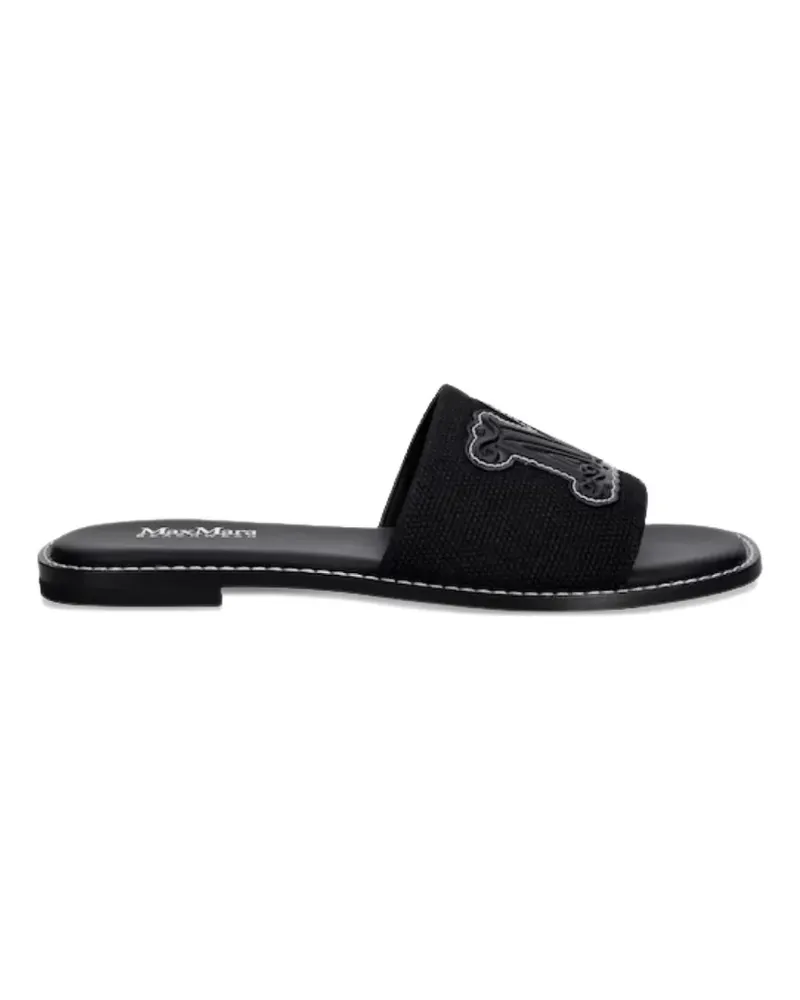 Max Mara logo-appliqué sandals - Schwarz Schwarz