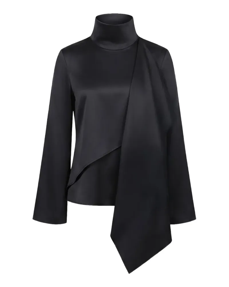 Róhe draped asymmetric top - Schwarz Schwarz