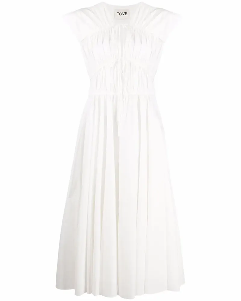 TOVE Phoebe Kleid aus Bio-Baumwolle - Weiß Weiß