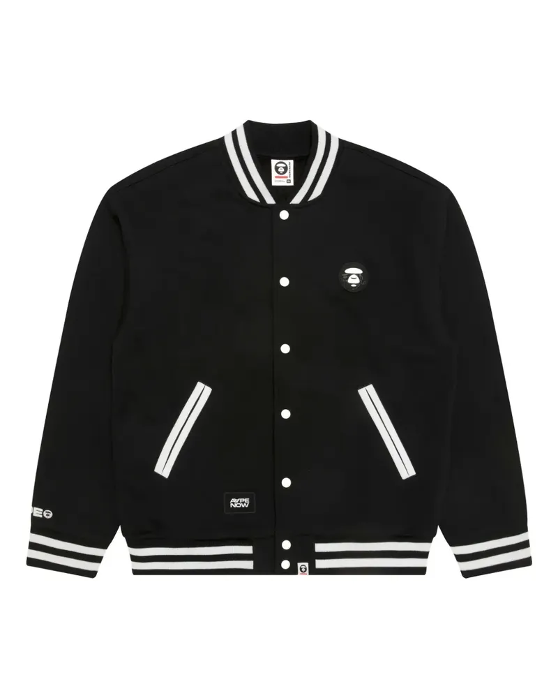 BAPE Bomberjacke im College-Look - Schwarz Schwarz