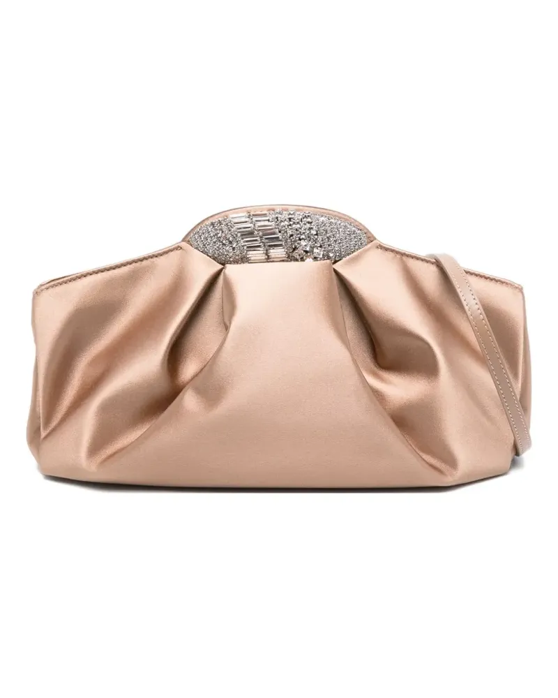 Giuseppe Zanotti Clutch mit Kristallverzierung - Nude Nude
