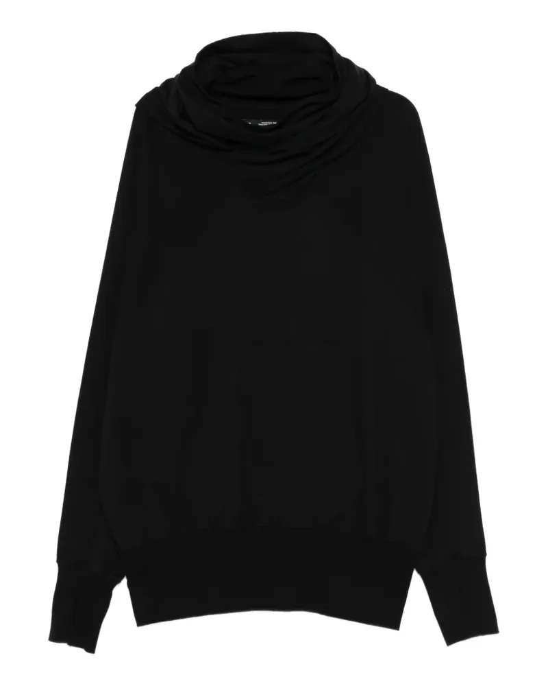 Julius W neck hoodie - Schwarz Schwarz