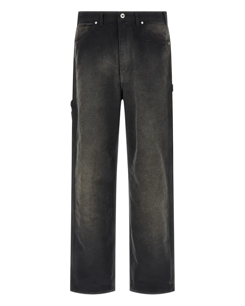 AURALEE Stückgefärbte Workwear-Hose - Schwarz Schwarz