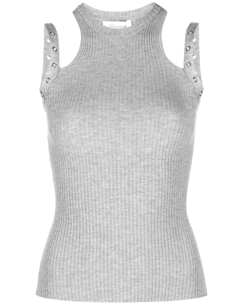 Blumarine Oberteil mit Ösen - Grau Grau