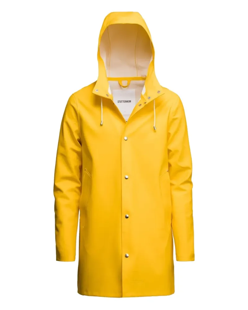 Stutterheim Regenmantel mit Kapuze - Gelb Gelb