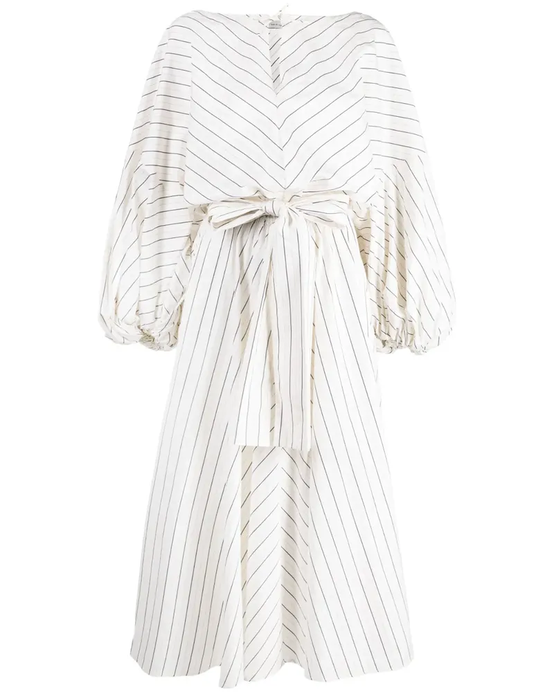 palmer//harding Gestreiftes Minikleid - Weiß Weiß