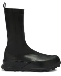 Jil Sander Stiefel mit Plateausohle Schwarz