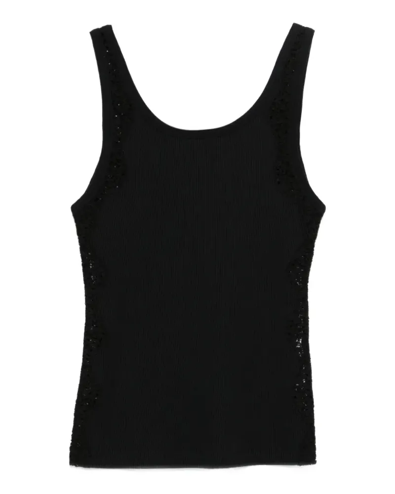 Sandro Tanktop mit Spitzenborte - Schwarz Schwarz