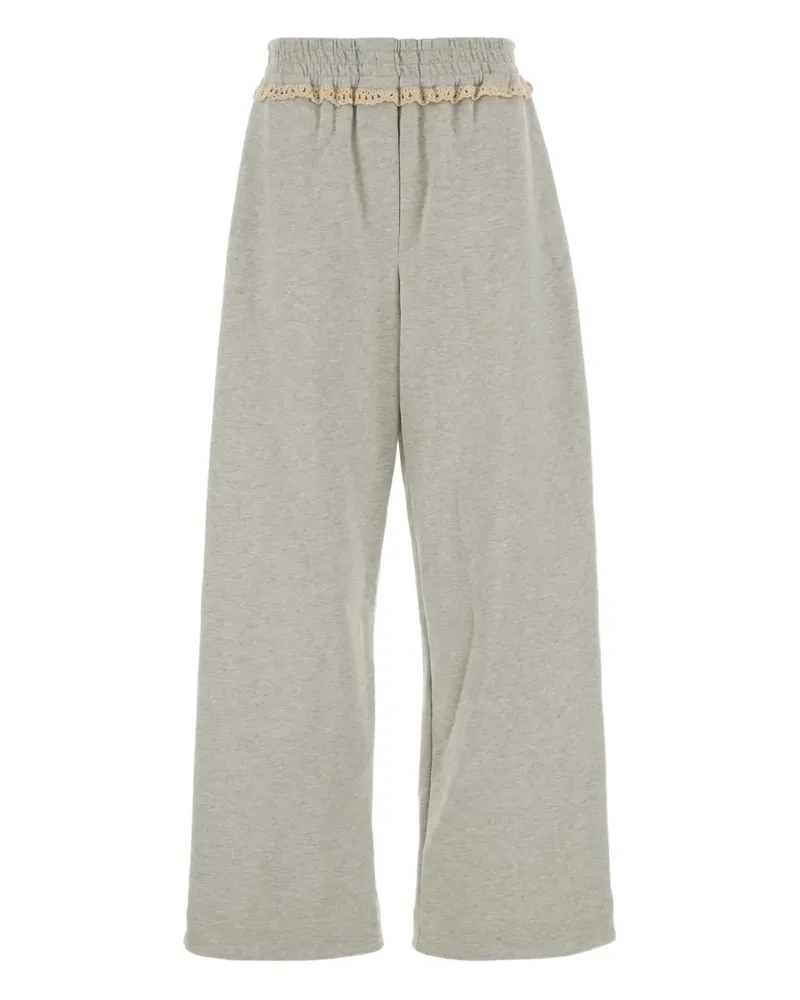 Magda Butrym lace-trimmed track pants - Grau Grau