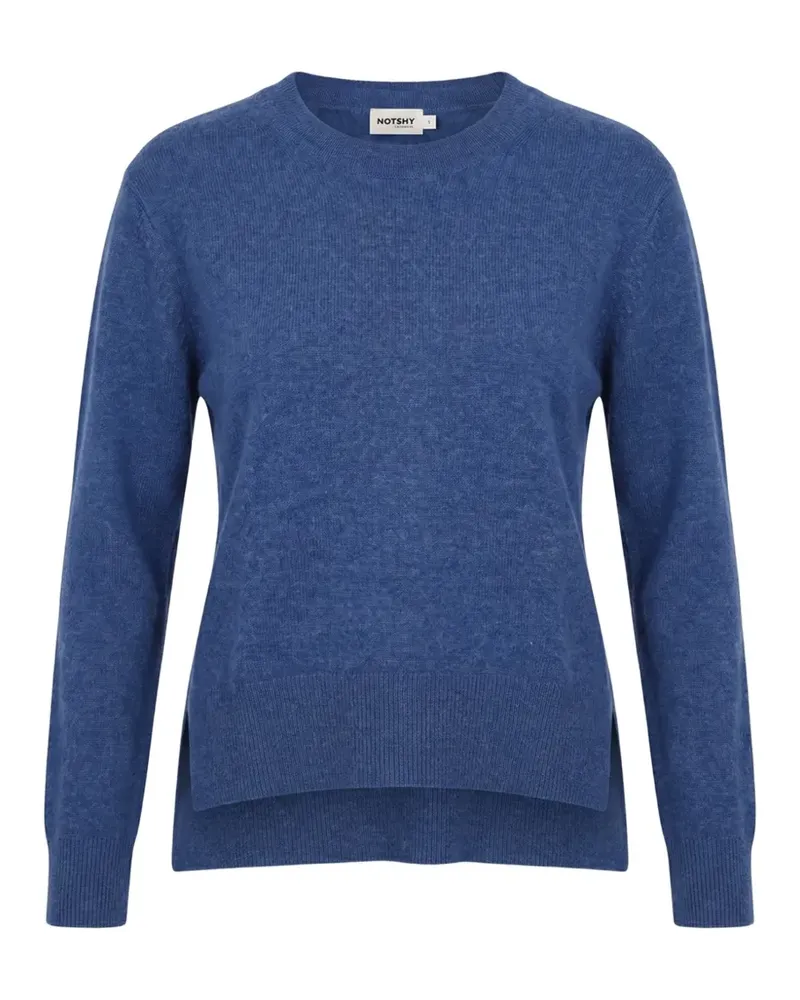 Not Shy Fein gestrickter Kaschmirpullover - Blau Blau