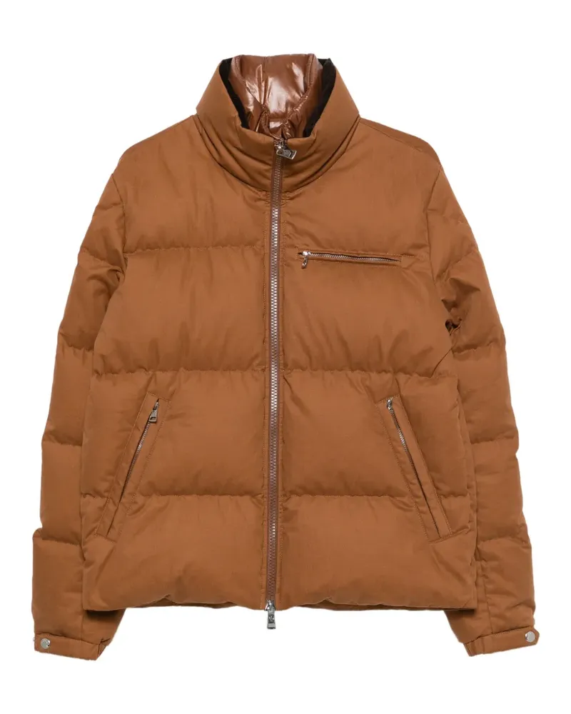 Moncler logo-patch padded jacket - Braun Braun