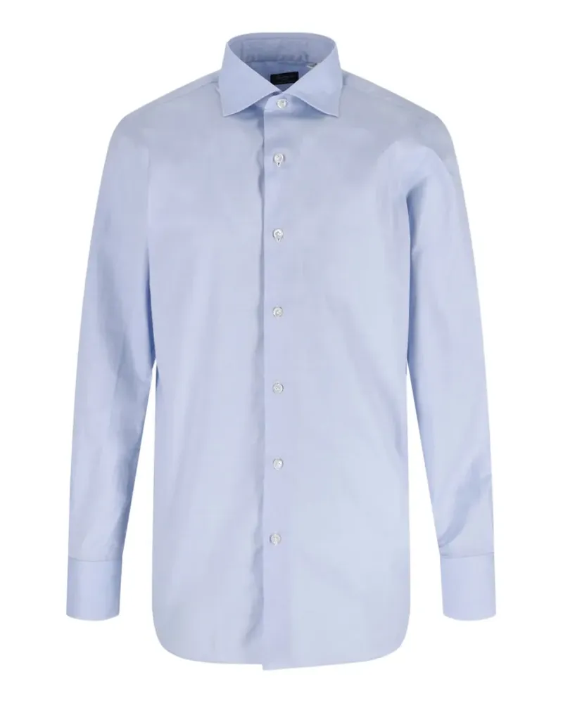 Finamore 1925 spread-collar long-sleeve shirt - Blau Blau