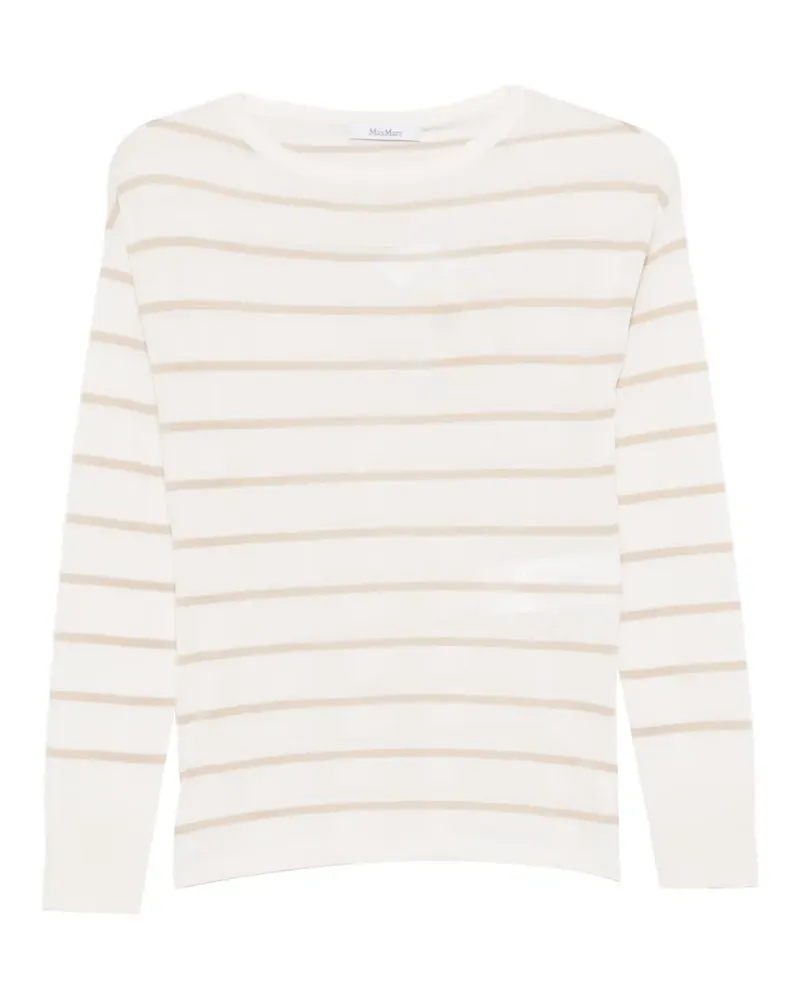 Max Mara Gestreiftes T-Shirt - Nude Nude