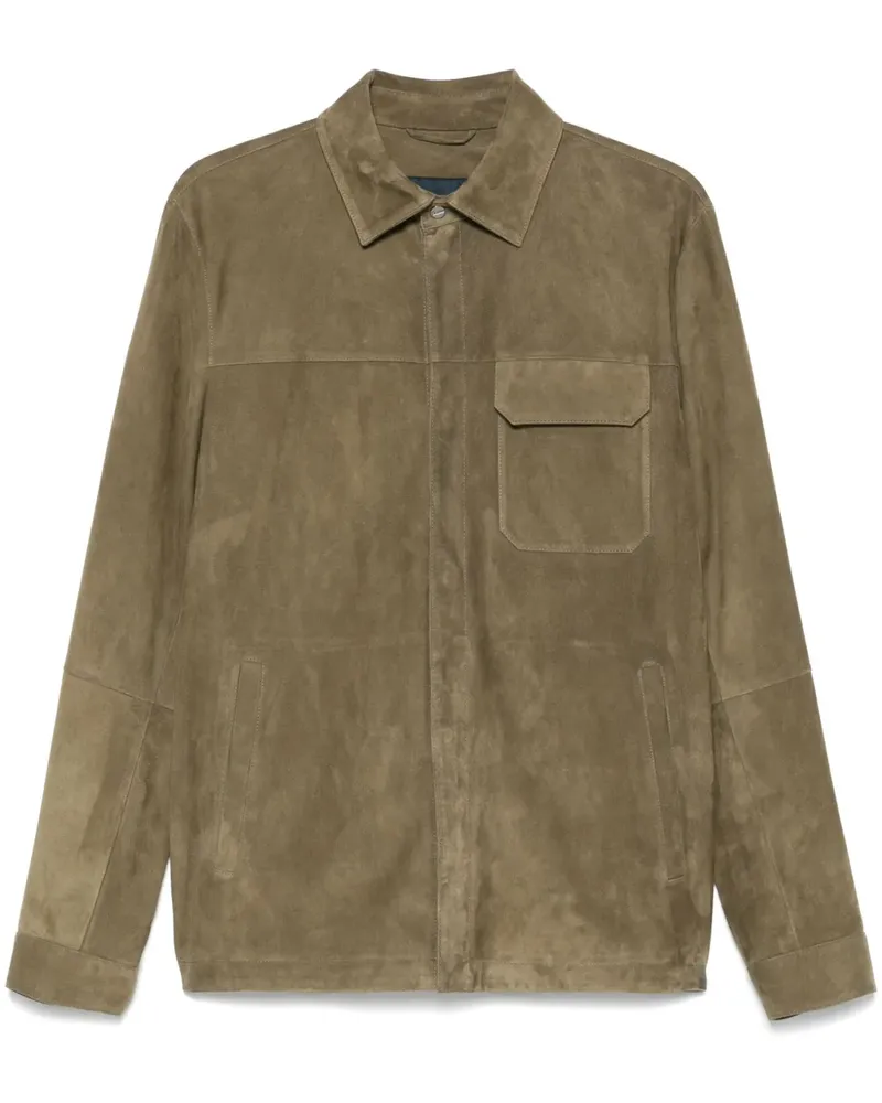 Herno Hemdjacke aus Wildleder - Grün Grün