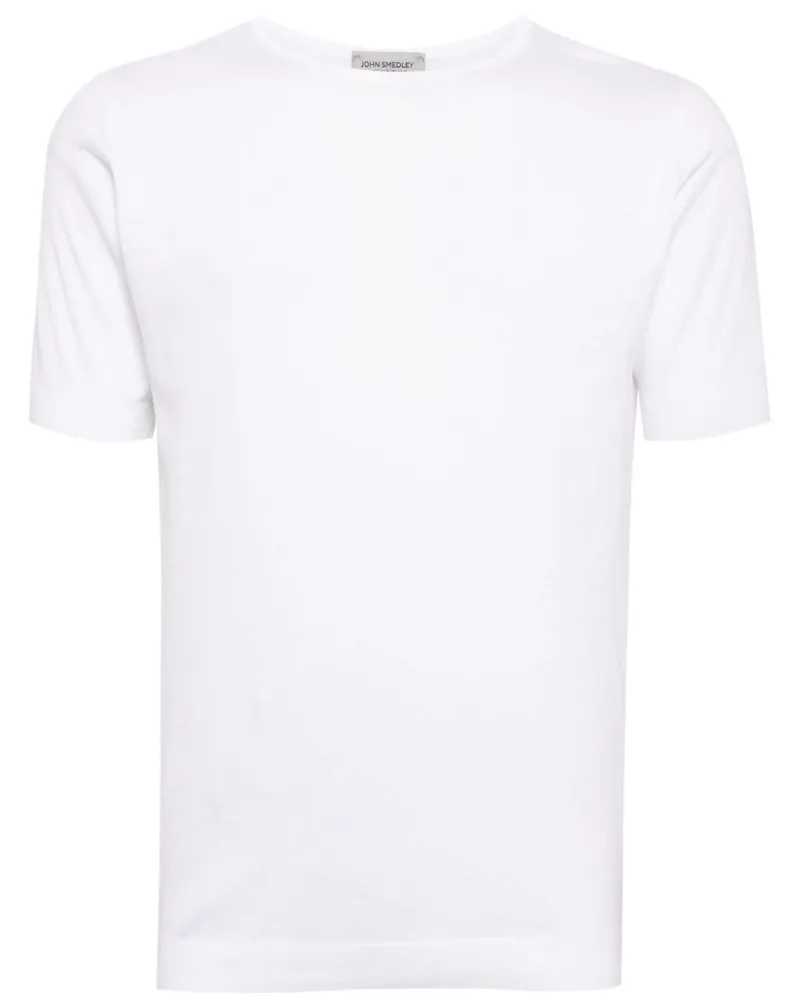 John Smedley T-Shirt mit Rundhalsausschnitt Weiß