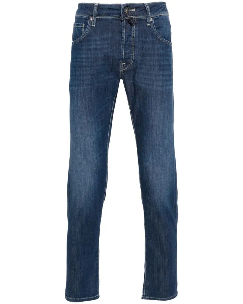 Incotex Tief sitzende Tapered-Jeans Blau