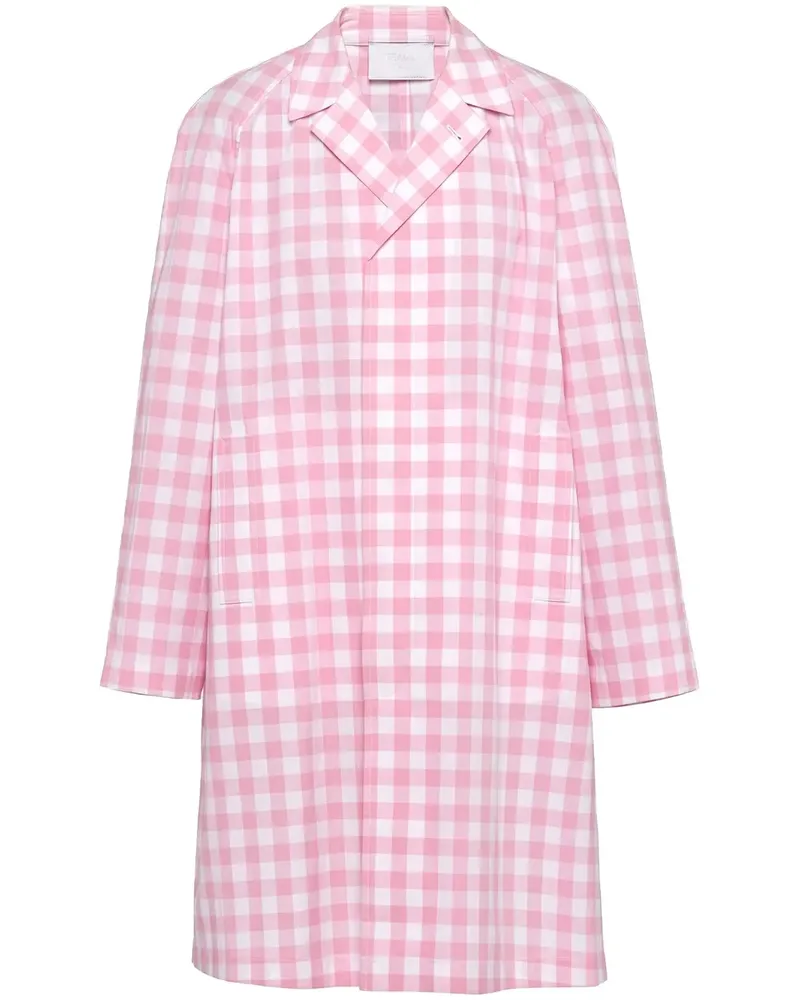 Prada Mantel mit Vichy-Karo - Rosa Rosa