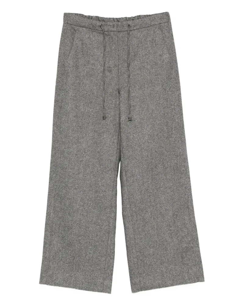 Max Mara Hose mit Kordelzug - Grau Grau