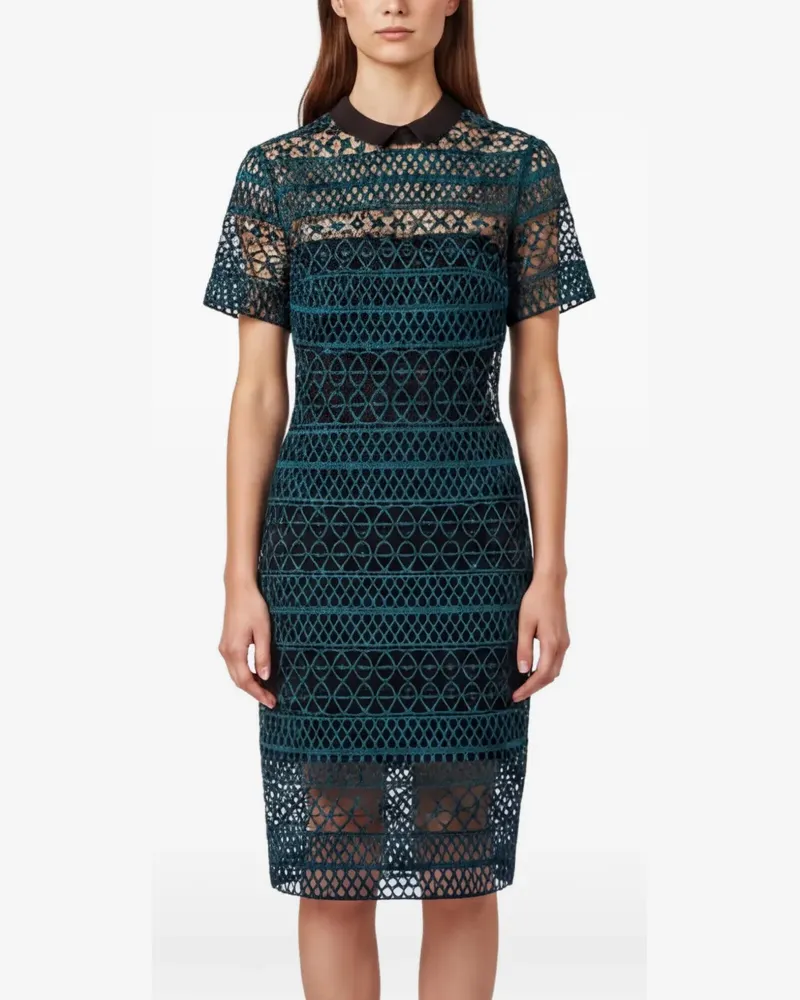 Self-Portrait guipure lace midi dress - Grün Grün