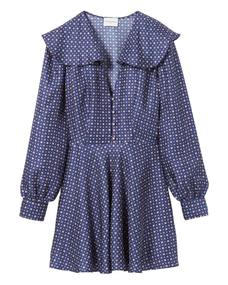 Claudie Pierlot Minikleid aus Seide - Blau Blau
