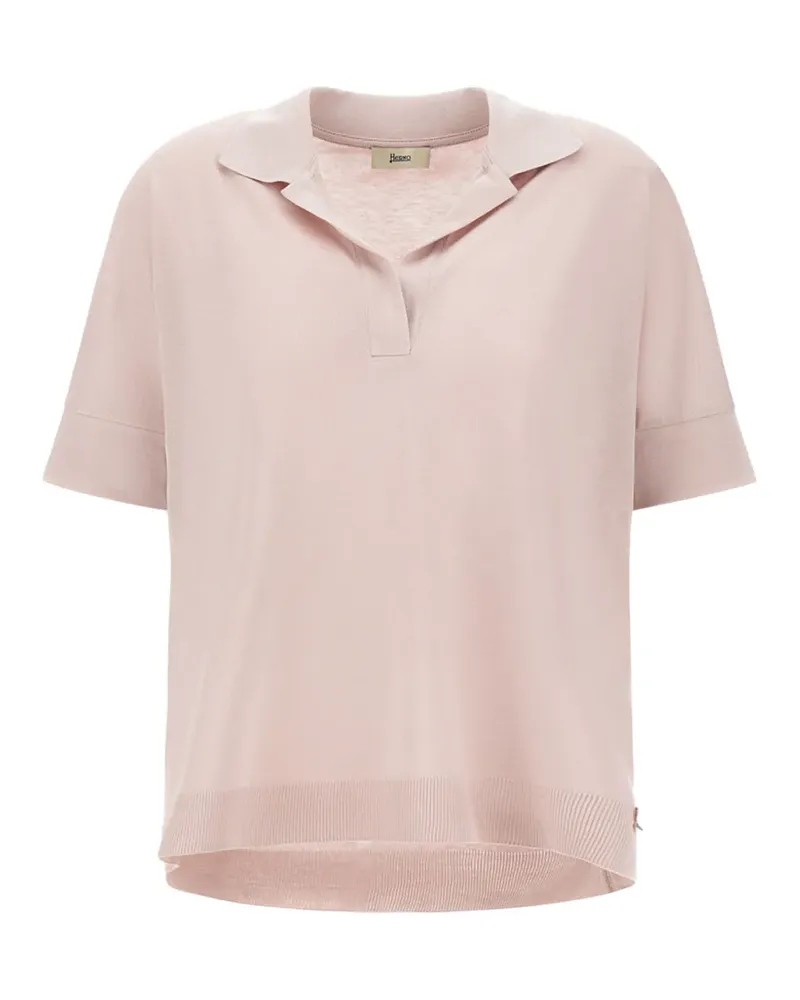 Herno Gestricktes T-Shirt - Rosa Rosa