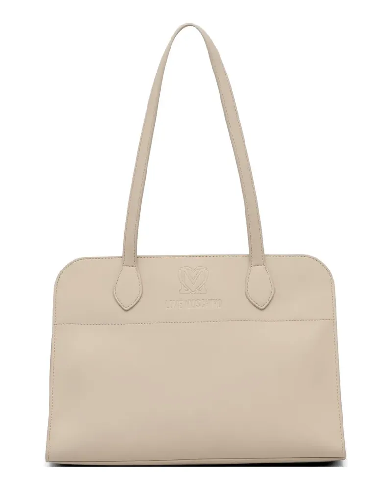 Moschino embossed tote bag - Nude Nude