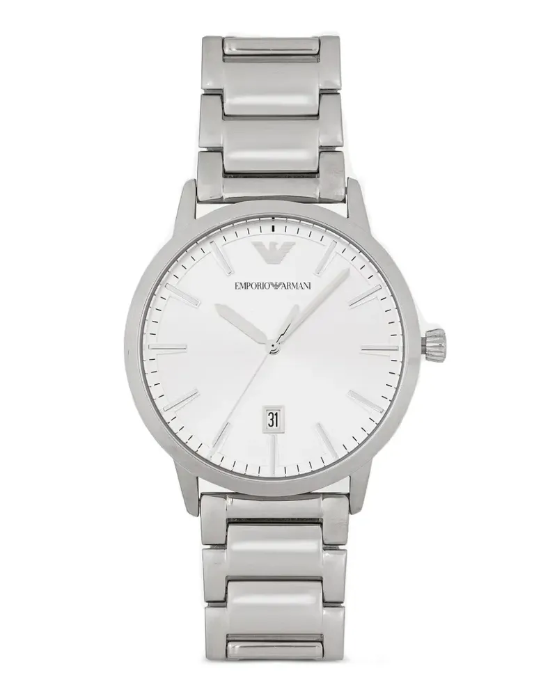 Emporio Armani Armbanduhr mit Logo-Detail 43mm - Weiß Weiß