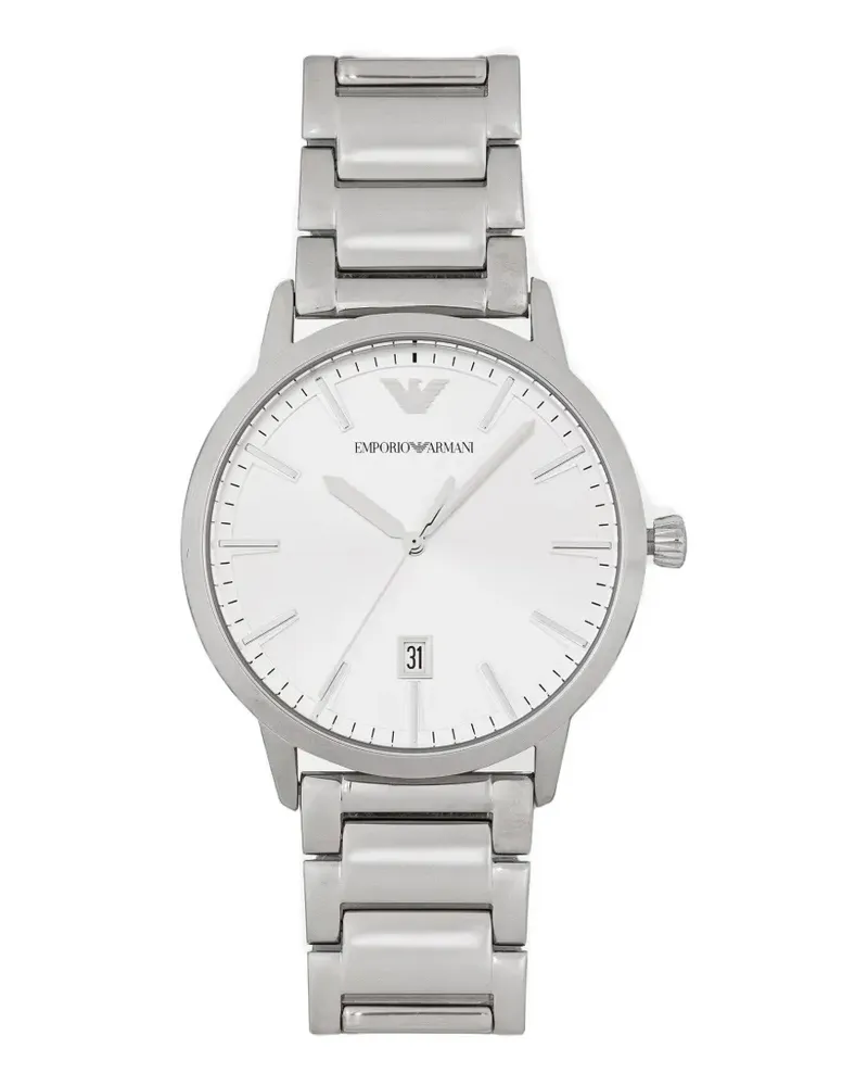 Emporio Armani Armbanduhr mit Logo-Detail 43mm - Weiß Weiß