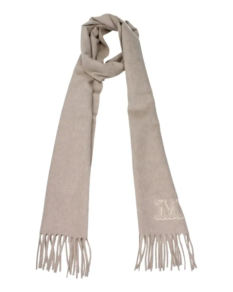 Max Mara Schal mit Logo-Stickerei - Nude Nude