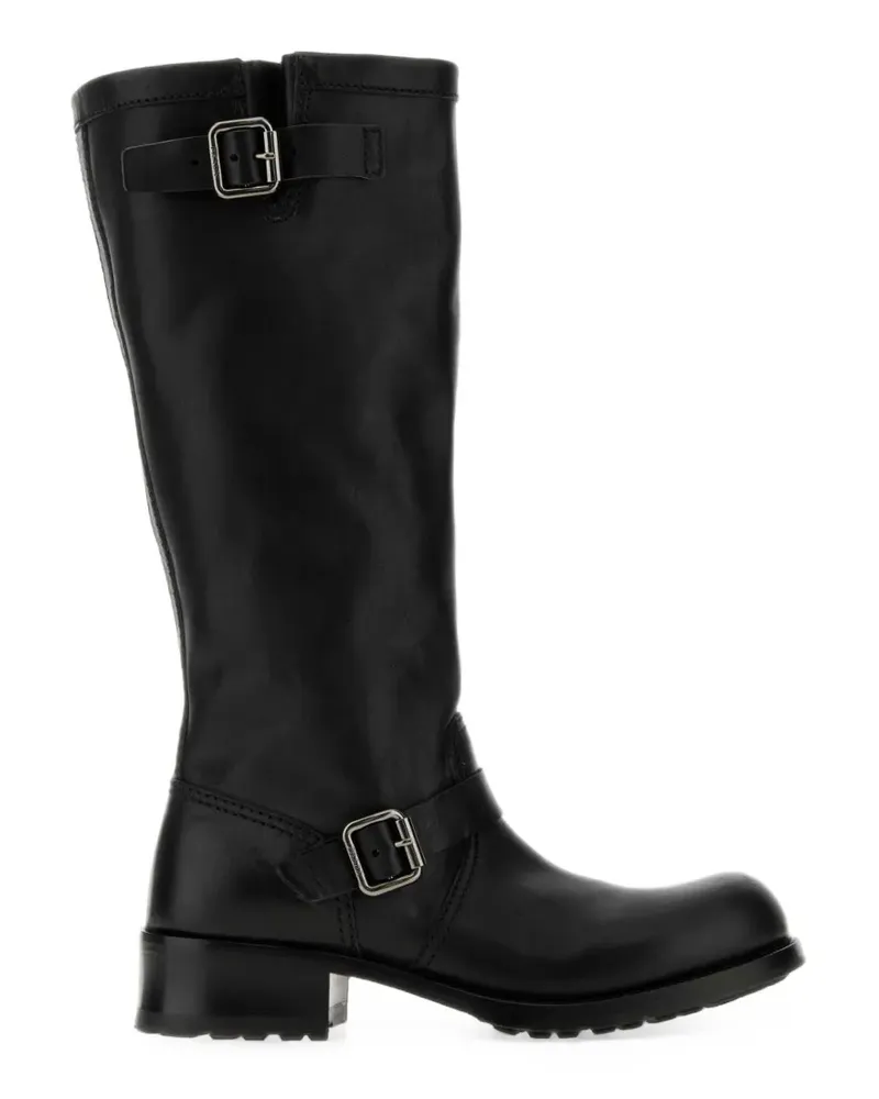 Prada Shard buckle-strap boots - Schwarz Schwarz