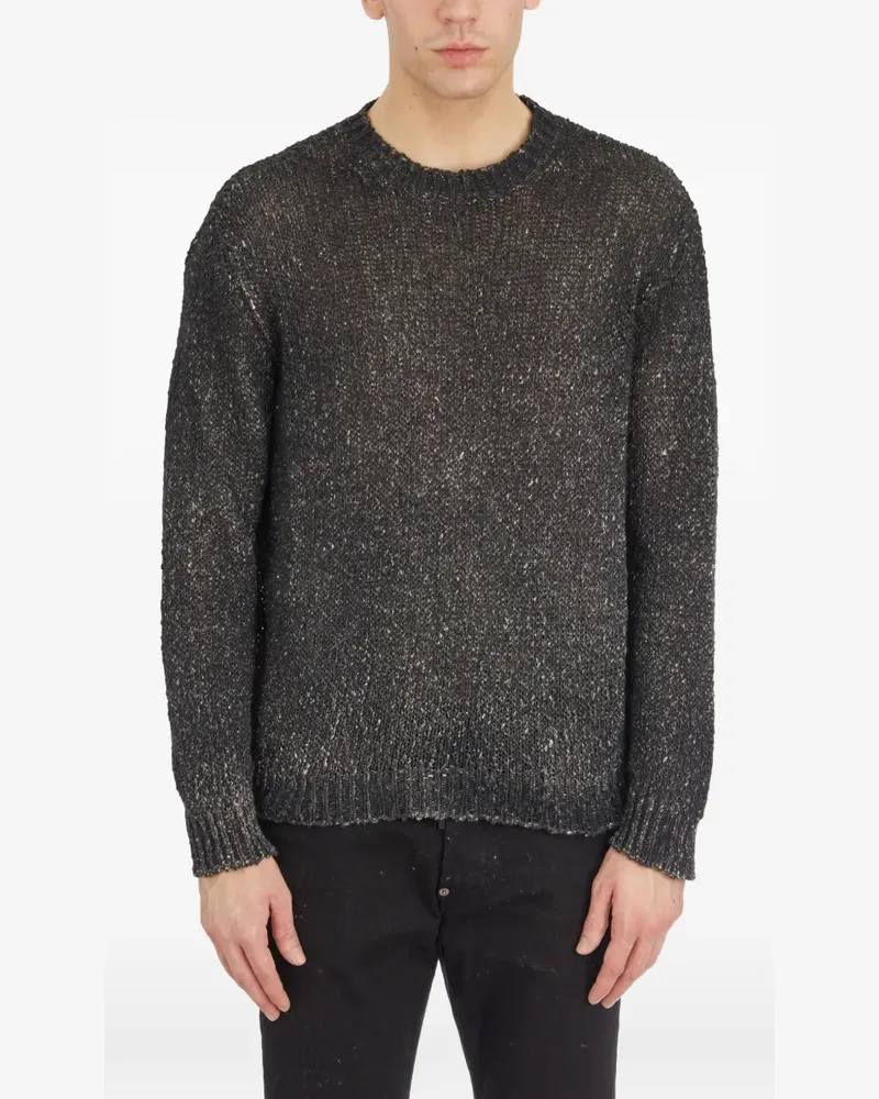 Avant Toi long-sleeve crew neck sweater - Schwarz Schwarz