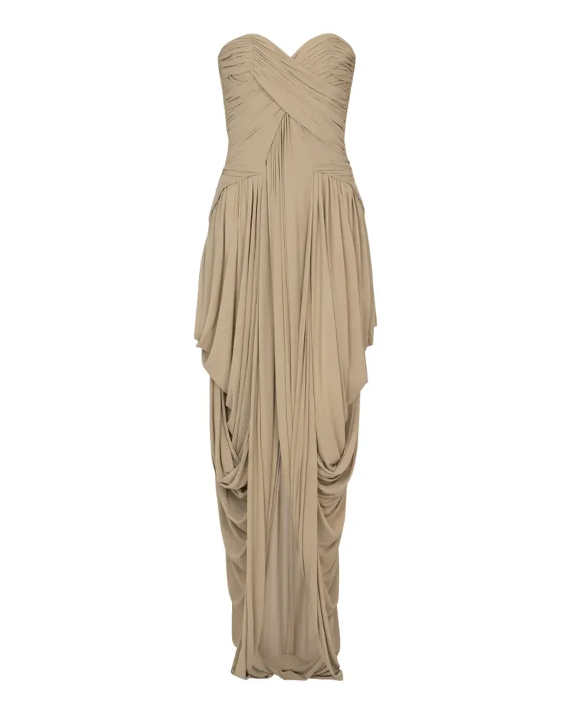 Balmain Schulterfreier Jumpsuit - Nude Nude