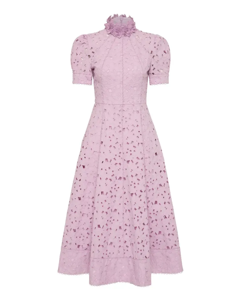 Rebecca Vallance Kurzärmeliges Kitsu Midikleid - Violett Violett
