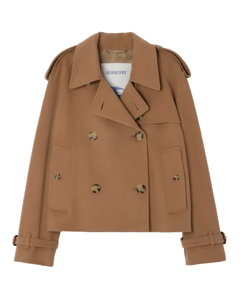 Burberry Mayfair Cropped-Trenchjacke aus Kaschmir - Braun Braun
