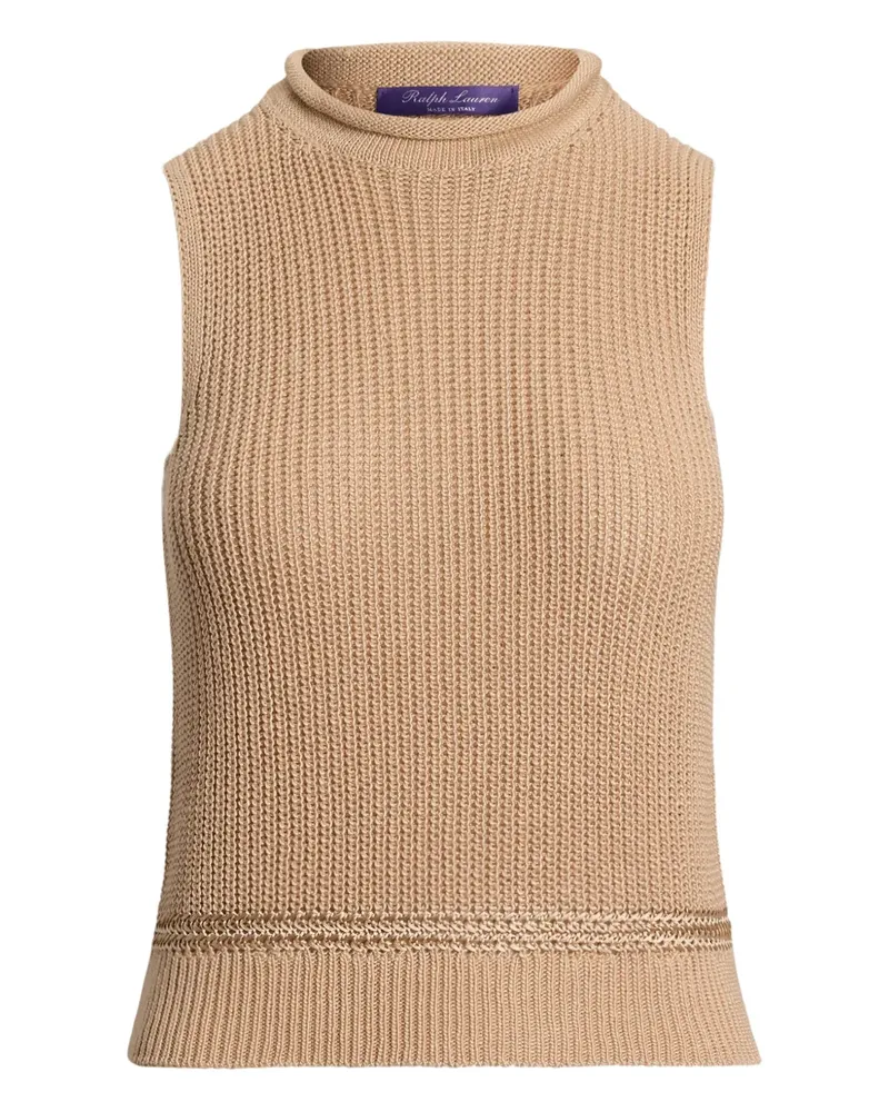 Ralph Lauren Geripptes Trägershirt - Nude Nude