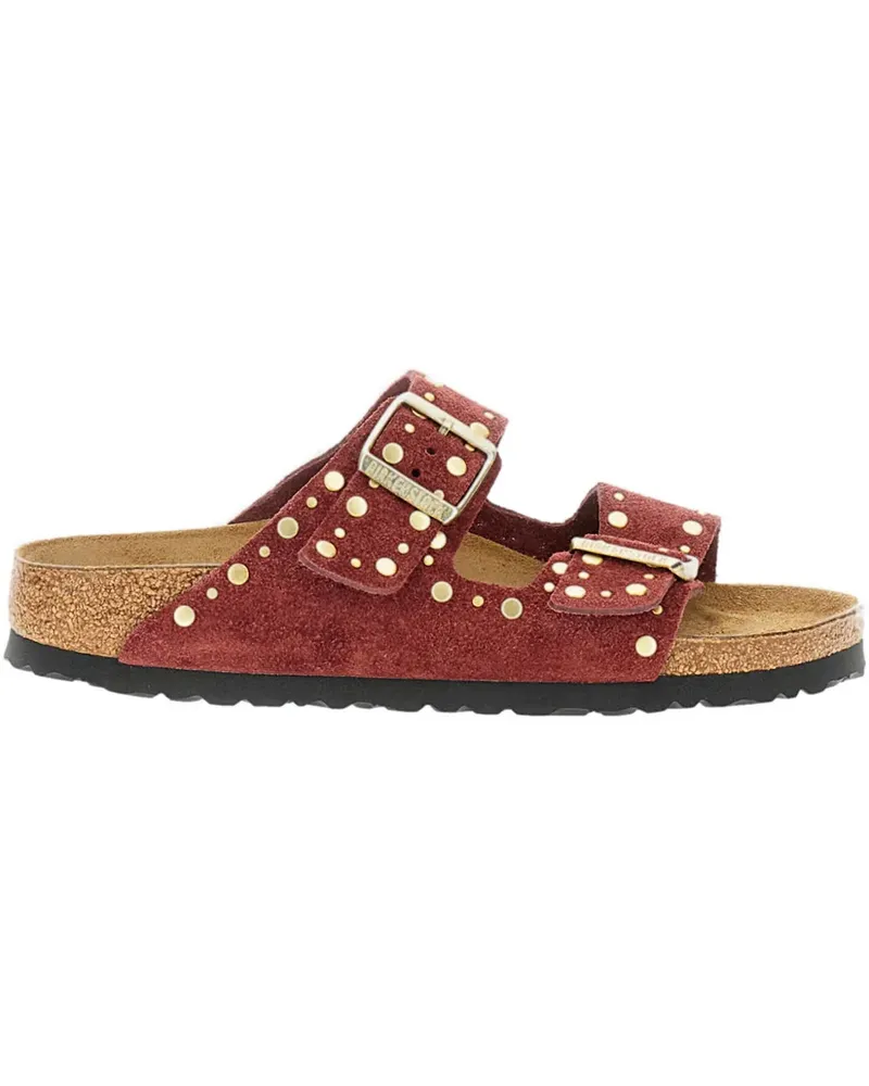 Birkenstock Sandalen mit Nieten - Rot Rot