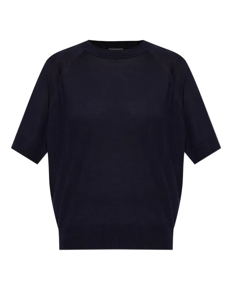 Moncler raglan-sleeve wool T-shirt - Blau Blau